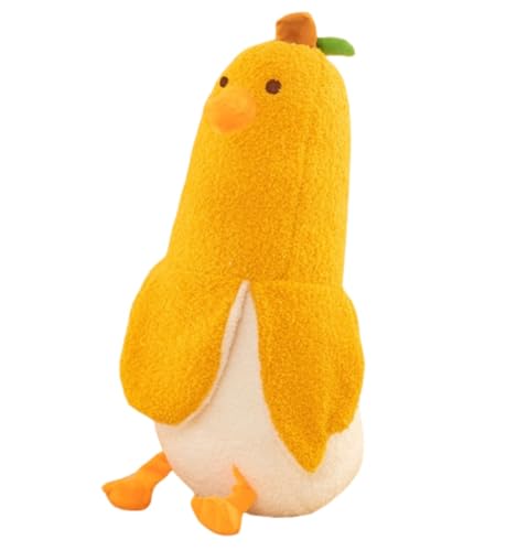 大きい バナナ 抱き枕 特大 可愛い 抱き枕 動物 バナナダックBanana Duck アヒル もこもこ 添い寝枕 面白い ロング 抱きまくら 気持ちいい 面白いギフト 母の日のプレゼント お祝い クリスマスプレゼント (50cm,イエロー)