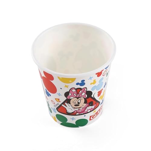 Glad for Kids Disney Mickey & Friends Disposable Mini Paper Cups – Colourful Heavy Duty, Soak Proof, Bathroom Mouse Rinse Cups for Kids, 3 Ounce, 20 Count