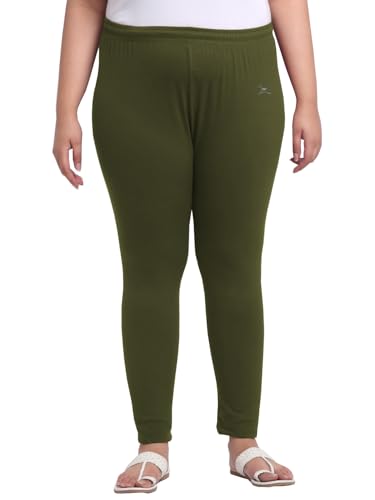 Image of Soft Cotton Ankle Lenght Solid Regular and Plus 35 Colours Leggings for Womens and Girls (Sizes :- M to 6XL)