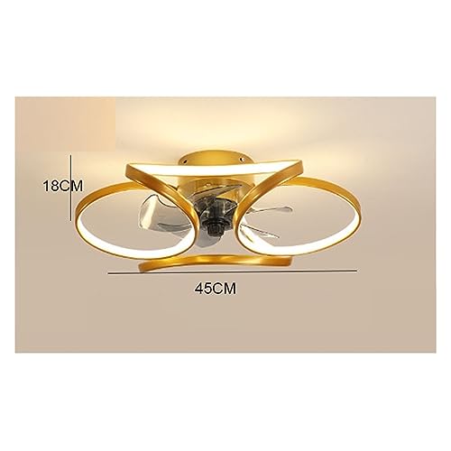 Ventilador de techo para dormitorio con aspas ocultas y luz LED 3