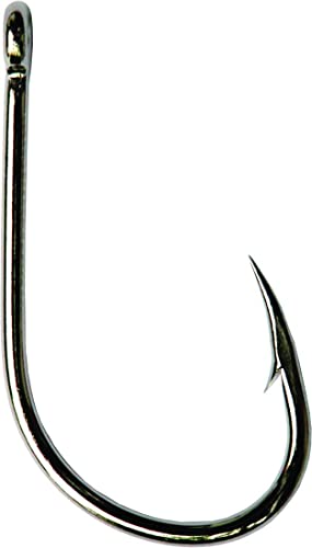 Mustad Unisex Adult Classic Big Gun Bait Wide Gap Long Shank Kirbed 8 0, Black Nickel, Size 0 Us #TOP22
