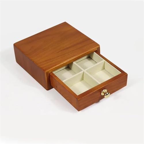 WDWDW Caja para Anillos, Venta al por Mayor, cajón de Madera Maciza, joyero Antiguo, para Guardar Anillos, Collares y Pulseras.
