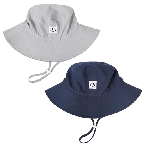 Image of Baby Toddler Sun Hat,Kids Summer UPF 50+ Foldable Beach Bucket Hat for Boys Girls Children