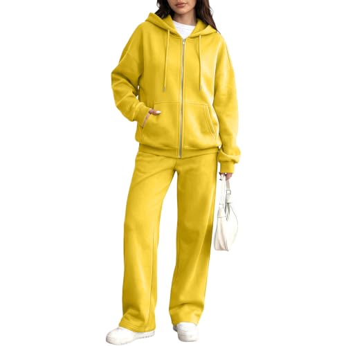 Sweat Suits for Womens 2 Piece Zip Up Hoodies Joggers Pants Sports Sweatset - image 6