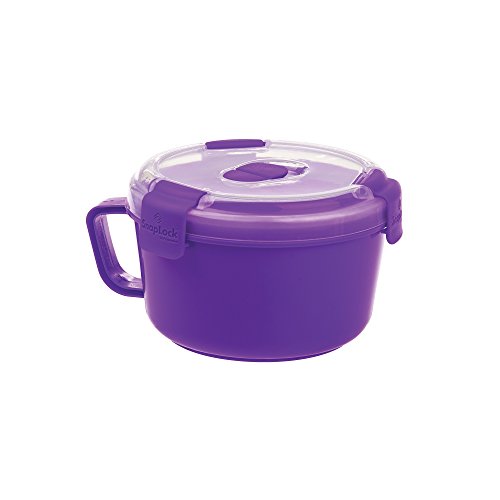 SnapLock by Progressive Noodles To-Go Container - Purple, Easy-To-Open, Leak-Proof ...