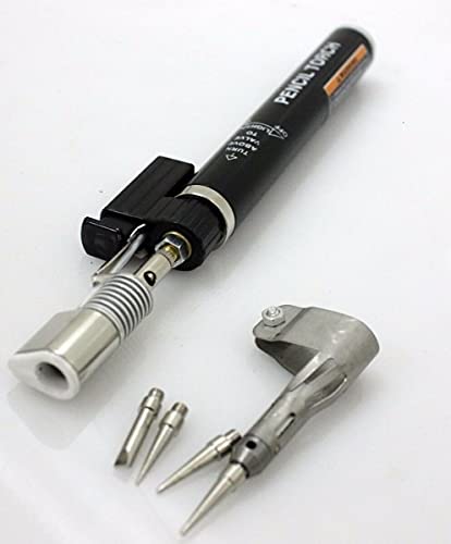 Refillable Butane PENCIL TORCH Flame Lighter Soldering Iron Torch w/Tip NEWJikkolumlukka