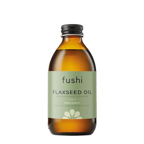 Fushi Organic Flax Seed Oil 100ml | Fresh & Cold Pressed | Rich in Omega 3 Essential Fatty Acids| Best for Inner Health Dry Skin | Made from English Grown Seeds | | Ethical & Vegan | Made in the UK