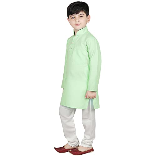 Image of SG YUVRAJ Raw Silk Kurta Set for Boys