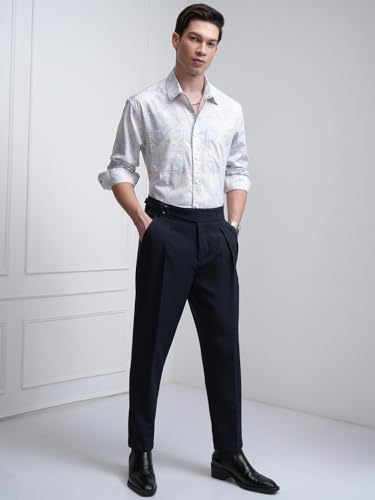 Image of Highlander Men's Gurkha Trouser Pants| High Waist| Carrot Fit| Ankle Length| Stylish Trousers for Men| Men Trousers | Trousers for Man | Pants for Man