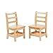 ECR4Kids Three Rung Ladderback Chair with Storage, 12in Seat Height, Classroom Seating, Natural, 2-Pack