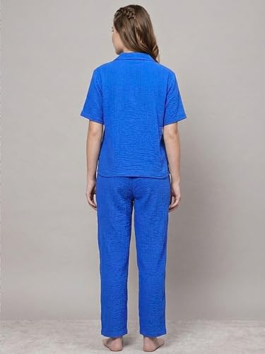 Image of B STORIES Women's Cotton Pyjama Set | Comfort and Relexed Nightsuit for Ladies