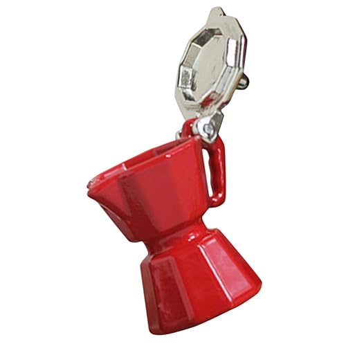 ERINGOGO Máquina De Café De Juguete Casa De Muñecas Equipo Máquina De Espresso Maquina De Cafe Miniatura Cocina Molinillo De Café Fabricante Juguetes Hervidores Café Exprés Aleación Rojo