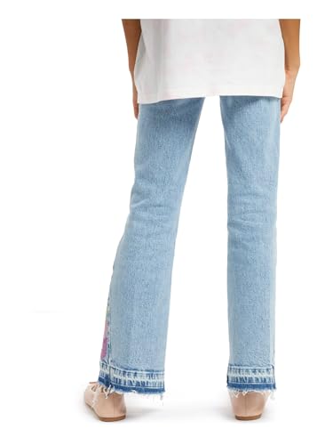 GUESS Girls' Stretch Denim Flare Rhinestone Jeans2