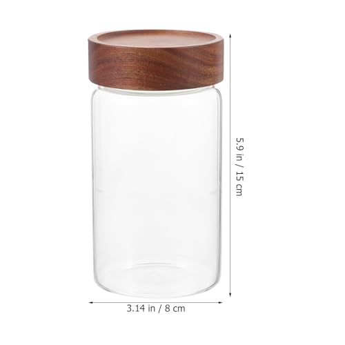 Tarro de vidrio borosilicato de 580ml con tapa para conservar café 3