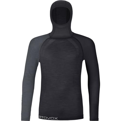 Con cappuccio aderente ORTOVOX 85531-90201 120 Comp Light Hoody M Maglia Lunga Uomo Black Raven Taglia XXL