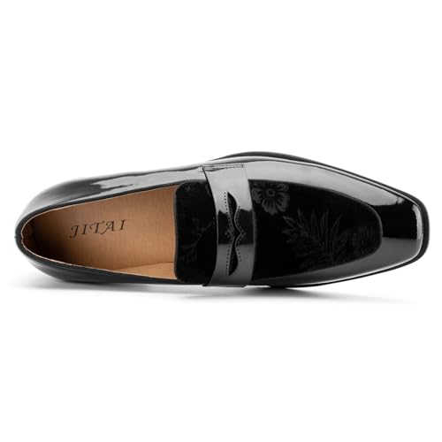 Image of JITAI Mens Velvet Loafers Dress Shoes Loafers for Men Tuxedo Suit Shoes