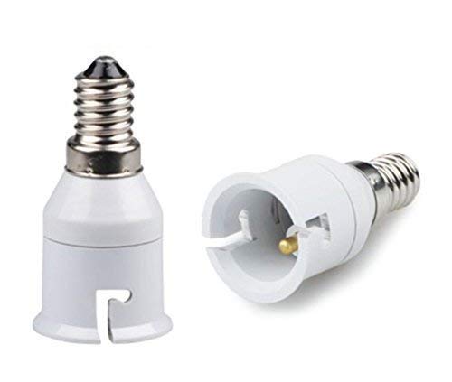E14 to B22 Screw Base Socket Lamp Holder Light Bulb Converter Adapter,18 Pieces, Black or White Randomly - 2 Pcs Only-image-19