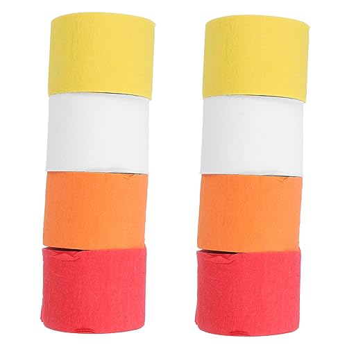DOITOOL Crepe Paper Streamers Roll Italian Crepe Paper 8pcs Streamers Rolls for Party Wedding Decor