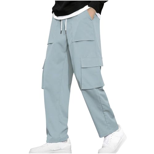 Men Joggers Cargo Pants Hiking Outdoor Recreation Solid Color Fitness Jogging Casual Sweatpants Fall Trousers