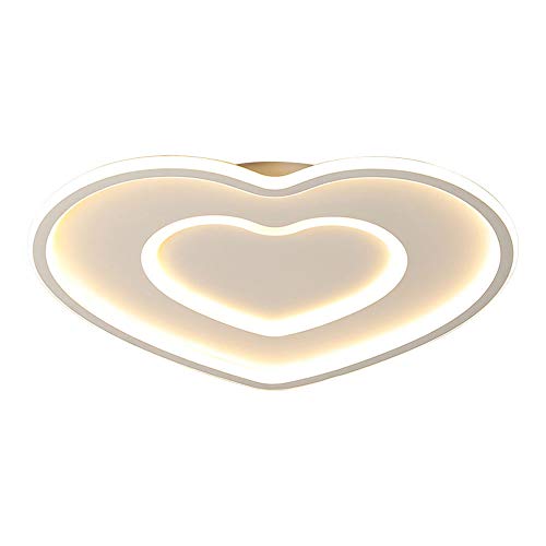 Lustre LED plafonnier encastré 30W blanc froid lampe de plafond design coeur chambre intérieure
