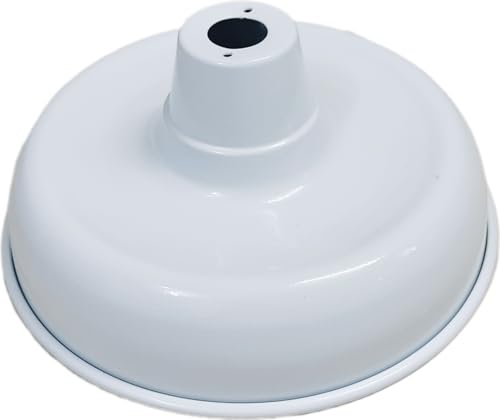 Image of Carrom Lamp Shade Only for Board Light Bulb Holder Stand Cover Hanging Cap for Study Wall Frame Top 10 Dia x 5.5 inch Height White Pack of 1 (without wire and holder)