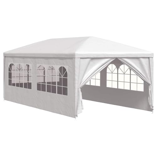 Tente de réception 6x3m en polyéthylène avec structure stable blanche - 3