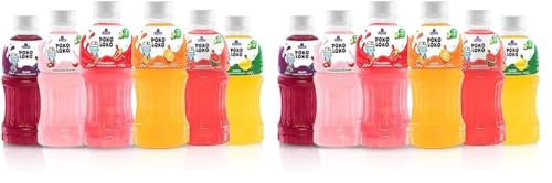 Image of Sapphire Poko Loko Assorted Flavoured Fruit Juice Drink with Nata De Coco | Refreshing Fruit Drink filled with Natural Fruit Fibres, 300ml (Pack of 12)