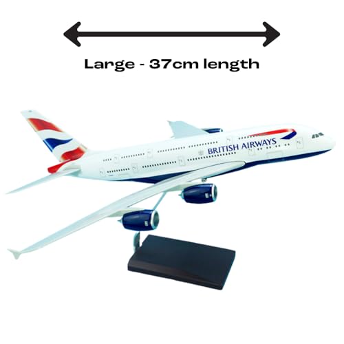 AeroClix British Airways Airbus A380-800 - High Detail - Large Plastic Model Plane - 1/200 Scale - 14.5 Inch Length with Stand - Image 2