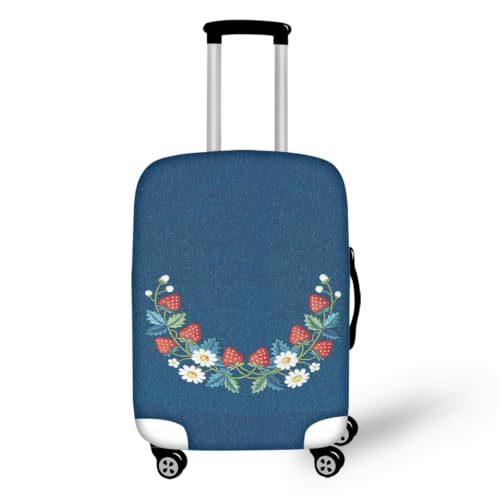Housse valise XL rouge blanc élastique pour repérer facilement votre bagage à l'aéroport