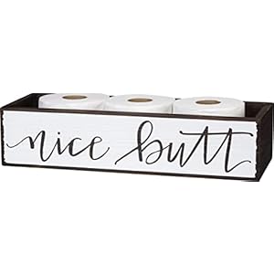 Primitives by kathy double sided bathroom storage toilet paper holder bin nice buttyou never know what you have until its gone  urban country home decor