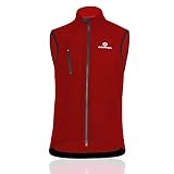 [ Morethan ] サイクル ベスト (ワインレッド / 2XL / メンズ/レディース) ウインドブレーカー ロードバイク 秋 冬 (軽量/速乾/反射材/ポケット付) WVP-027