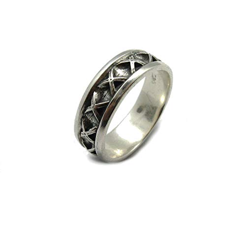 Bague en argent massif 925 avec motifs croix à porter au quotidien ou en soirée
