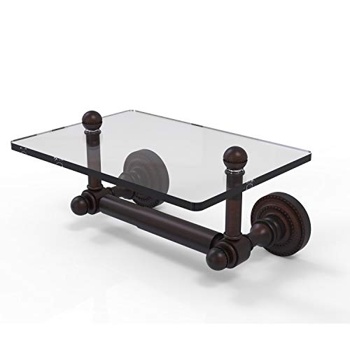 Allied Brass DT-GLT-24 Dottingham Collection Two Post Tissue Glass Shelf Toilet Paper Holder, Venetian Bronze Allied Brass DT-GLT-24 Dottingham Collection Two Post Tissue Glass Shelf Toilet Paper Holder, Venetian Bronze