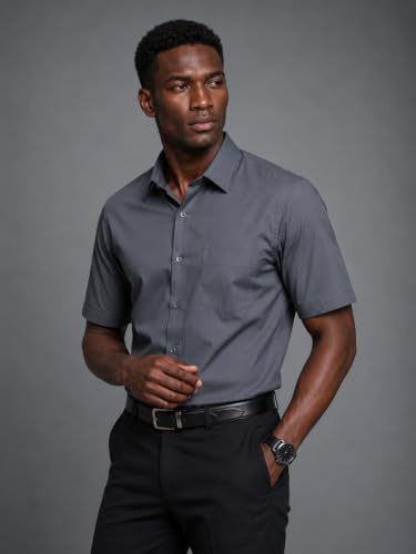 Image of Appel Touch Men's Cotton Blend Formal Shirt Half Sleeves