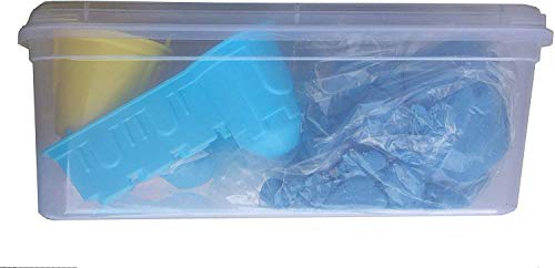 Image of Sand Activity Play Set Natural Sand Kit | Kids Activity Toys Craft Art Soft Sand Clay Toys Boys & Girls with Mould Toys - (1 KG in Rectangle Bucket Assorted Color)