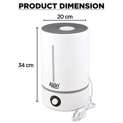 Image of Allin Exporters Ultrasonic Humidifier Cool Mist Air Purifier for Dryness, Cold & Cough Large Capacity (1 Year Warranty) (6.8L)