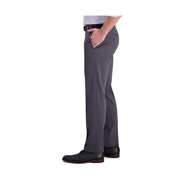 Haggar Men's Iron Free Premium Khaki, Straight Fit, Dark Grey, 36x32 - Image 3