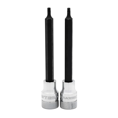 Image of BRAZEN T25 Torx /Star Drive Socket Two Pack (1 /2 inch Drive, Long)