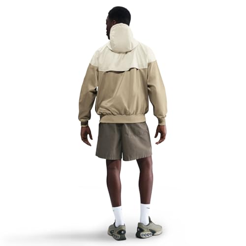 Image of Nike Sportswear Windrunner Men's Hooded Jacket (Parachute Beige /Light Khaki /White) Size 3X-Large