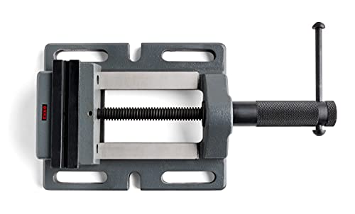 EXXO | 4-34 Inch Drill Press Vise | Heavy Duty Cast Iron | Workpiece Clamp, 5523