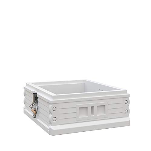 Apimaye Insulated Medium Super. Standard 10 Frame Langstroth Sized Super for bee Hives (White) (1)