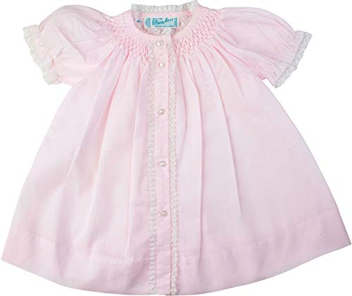 Smocked Baby Girl Dress Daygown in Pink by Feltman Brothers