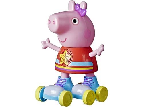 Peppa Pig Juguete de 28 cm de Alto Que Habla, Peppa Canta y Patina, Tira para Que Avance, 28 cm de Alto, con Luces y música, A Partir de 3 años