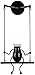 Produktbild FSTH Einfache Wandleuchte Schwingen Metall Wandleuchte Kreatives Wandlampe Cartoon Lampe für Bar, Schlafzimmer, Küche, Restaurant, Café, Flur E27 (Schwarz)