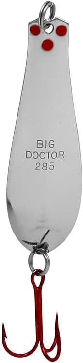 Doctor Spoons Fishing Lures Series - Made in USA - Saltwater & Freshwater - Eagle Claw Hook - Walleye, Bass, Northern, Pike, Salmon, Trout, Striper - Casting, Jigging, Trolling, 3 Pack