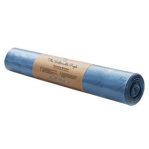 TSP Sacchi per rifiuti recycling 60 L - 100 % materiale riciclato (PE) - rotoli da 20 - spessore del film 25 µm - 680x730 mm - casa e lavoro
