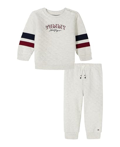 Image of Tommy Hilfiger Baby Boys' 2-piece Fleece Set, Sweatshirt and Jogger Sweatpant