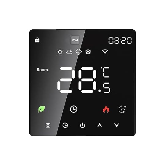 Termostato intelligente, display LCD Wi-Fi Scaldabagno elettrico Termostato APP mobile programmabile settimanale Controllo remoto ​