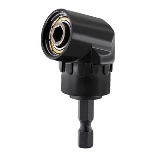 BEASAFY Adaptador de destornillador angular 105°, broca recta, broca hexagonal 1/4