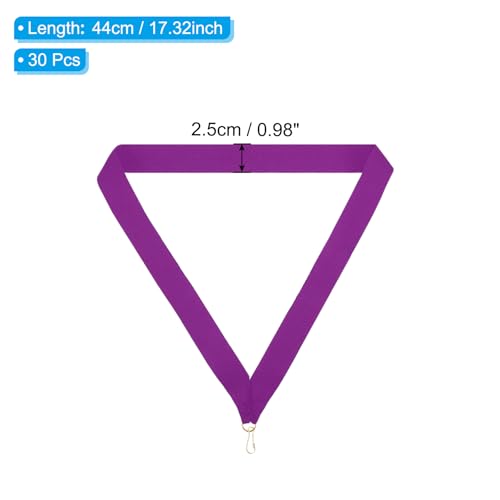 Rubans de récompense PATIKIL en polyester violet avec bouton-pression robuste - 2